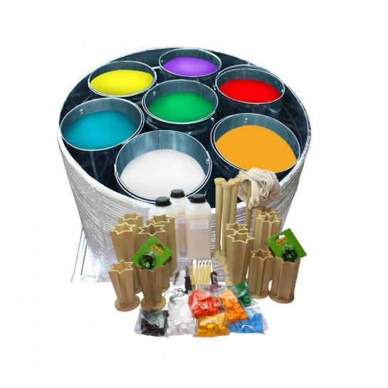 Round equipment for 7 buckets for making candles Round equipment for 7 buckets for making candles