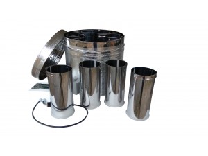 Round equipment for 7 buckets for making candles