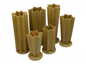 Plastic molds for carved star candles