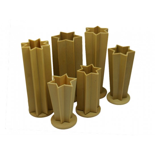 Plastic star mold for making carved candles Plastic star mold for making carved candles